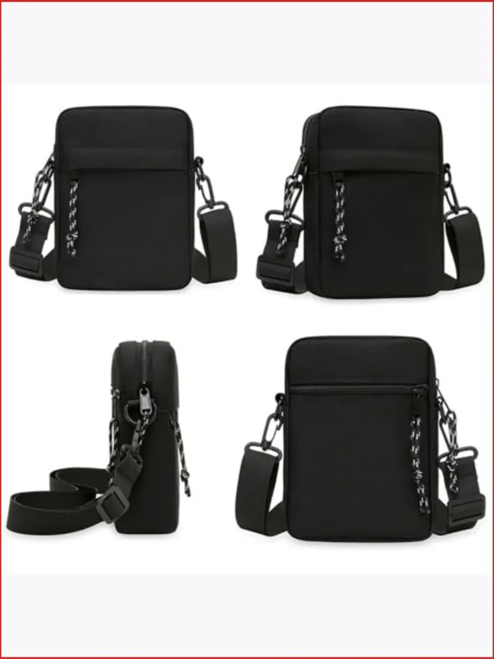 Small Messenger Bag Crossbody Shoulder Purse Nylon Oxford Adjustable Strap Men